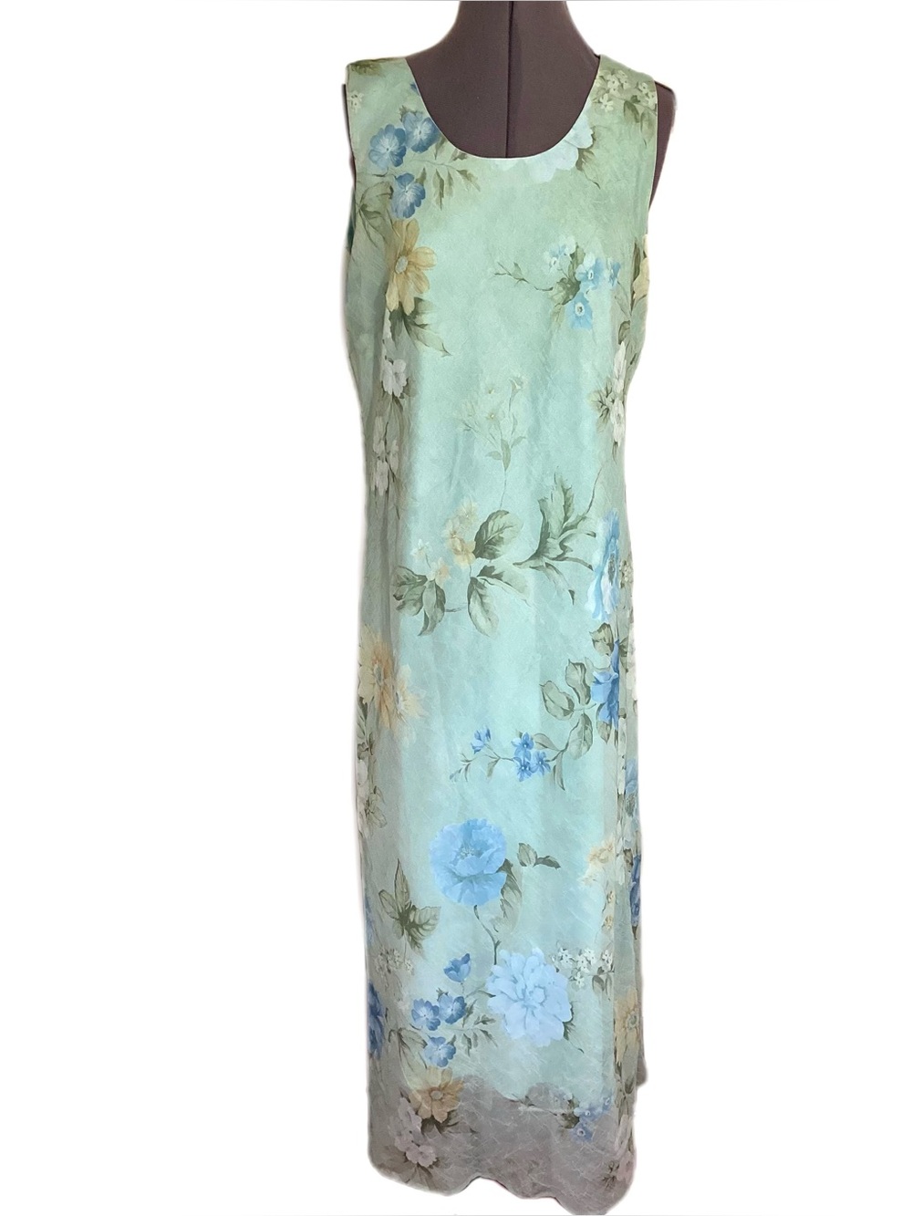 Dressbarn Vtg Floral Wedding Guest Maxi Dress Sz L